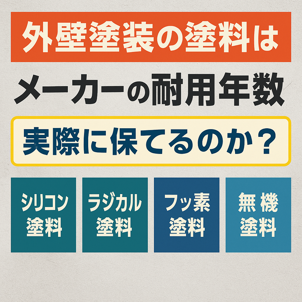 外壁塗装の塗料は本当に「メーカーの耐用年数」を保てるのか？