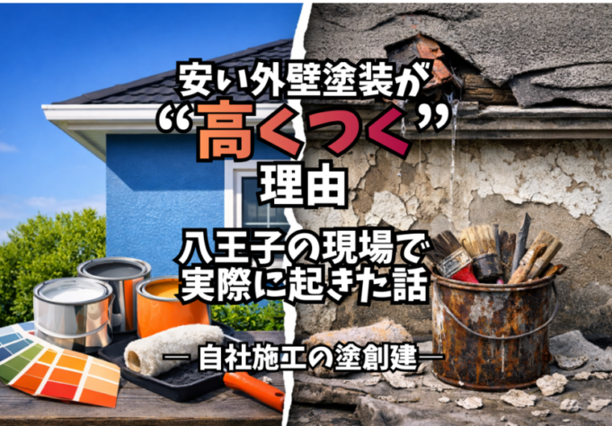 安い外壁塗装が“高くつく”理由。八王子の現場で実際に起きた話