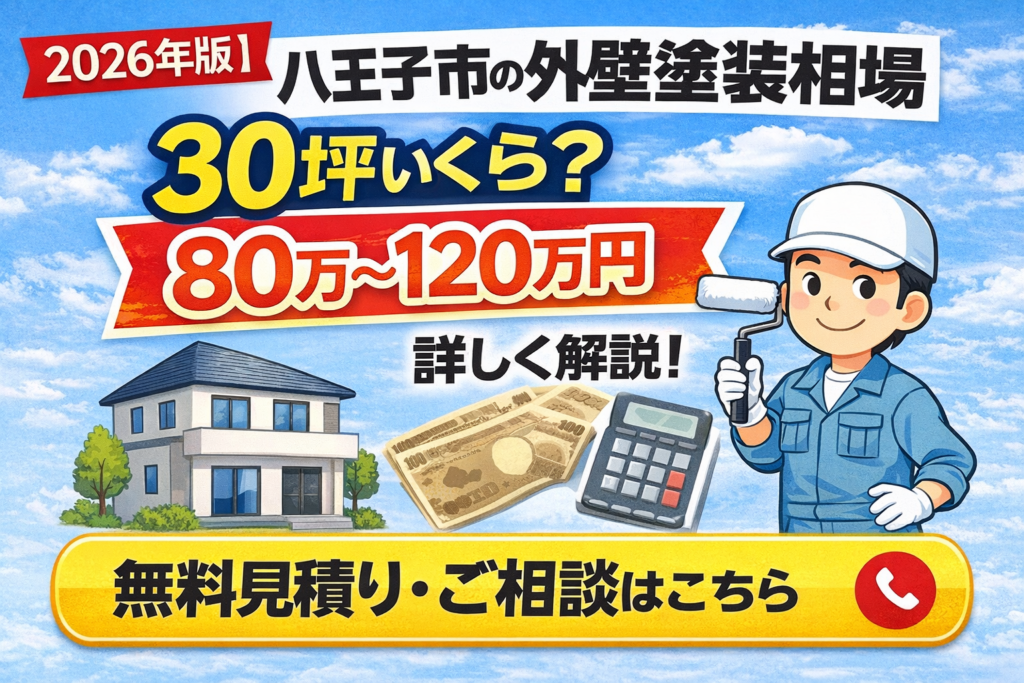 【2026年版】八王子市の外壁塗装の相場はいくら？