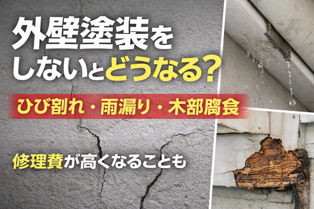 外壁塗装をしないとどうなる？放置すると修理費が高くなる理由