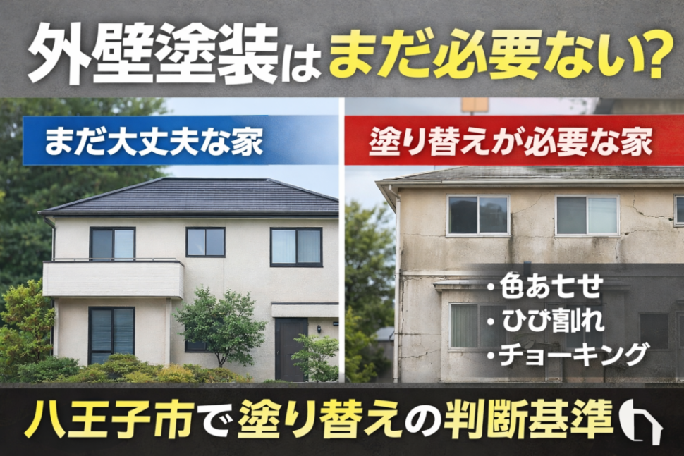 外壁塗装はまだ必要ない？八王子市で塗り替えが必要な家・まだ大丈夫な家