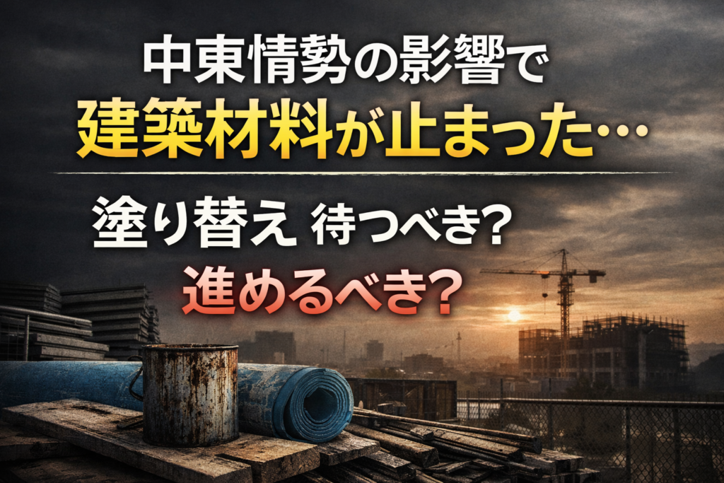 耳タコ情報;︎中東情勢の影響で建築材料が止まっています