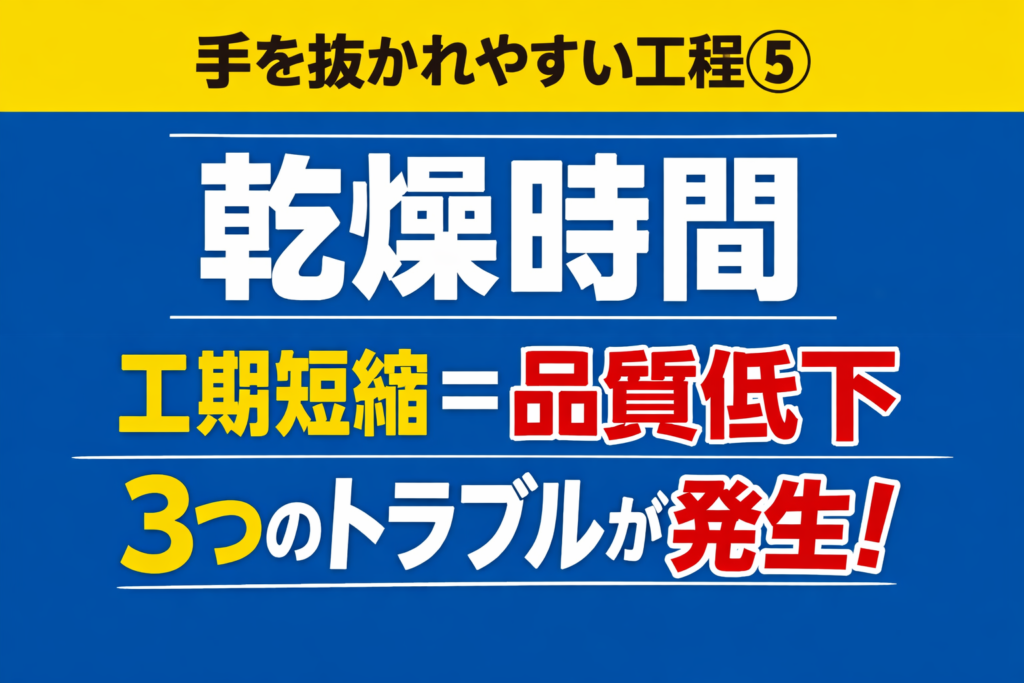 知らないと危険！外壁塗装で手を抜かれやすい工程⑤ 乾燥時間を守らない工事の怖い結末とは？