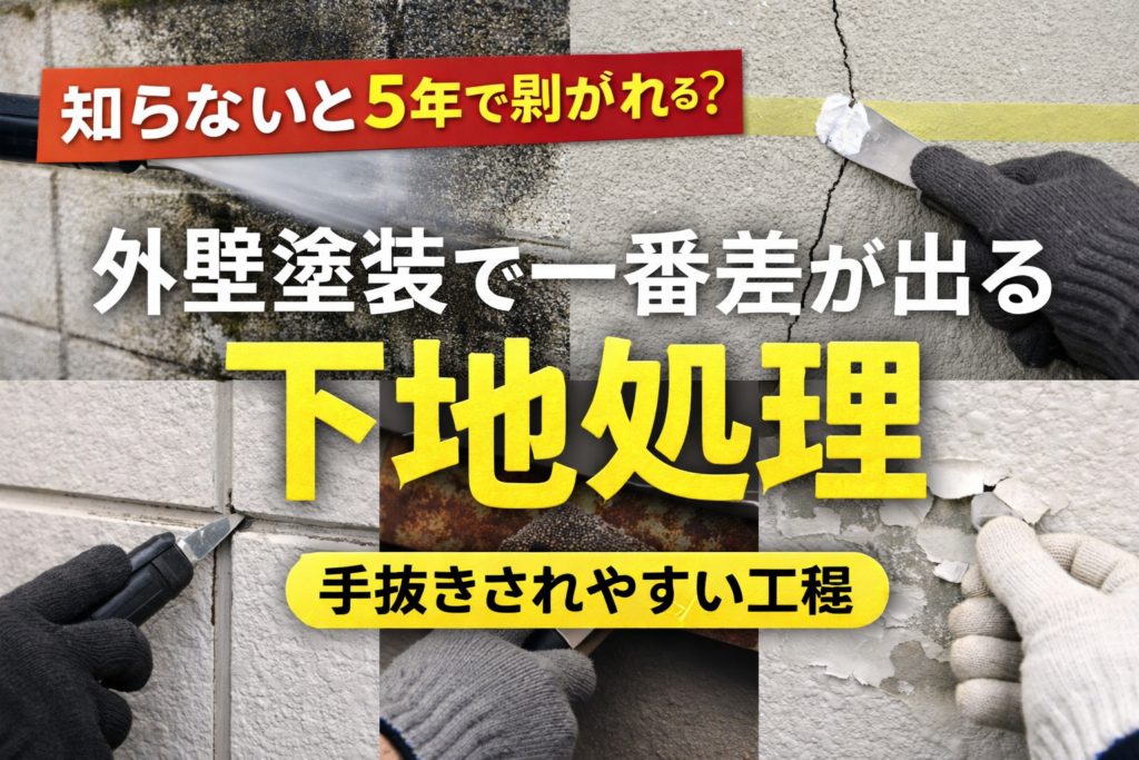 外壁塗装で失敗する人の共通点① 下地処理を知らない
