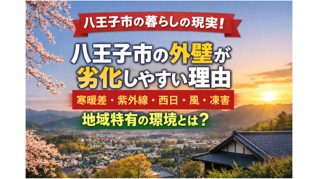八王子市の外壁が劣化しやすい理由｜地域特有の環境とは
