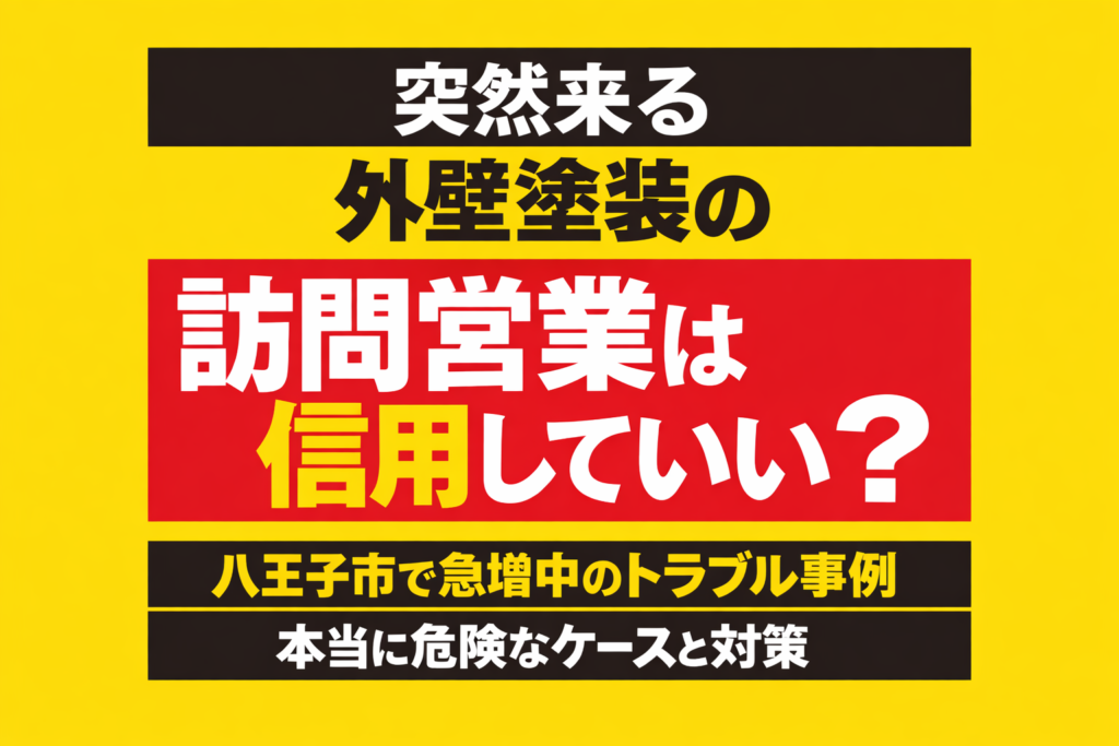 突然来る外壁塗装の訪問営業は信用していい？八王子市で増えている事例
