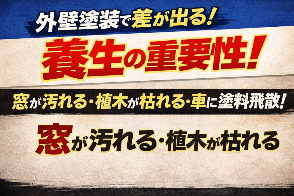 外壁塗装の養生とは？手抜きされやすい理由と仕上がり品質への影響を解説