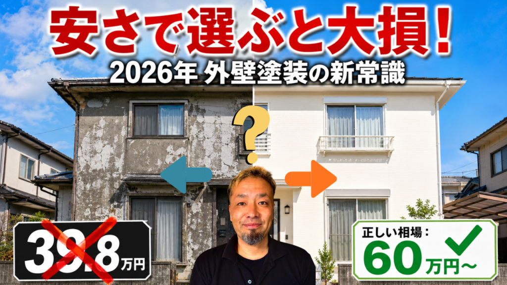 2026年、外壁塗装は「安さ」で選ぶと大損する？最新相場から紐解く、賢い選択への5つの新常識
