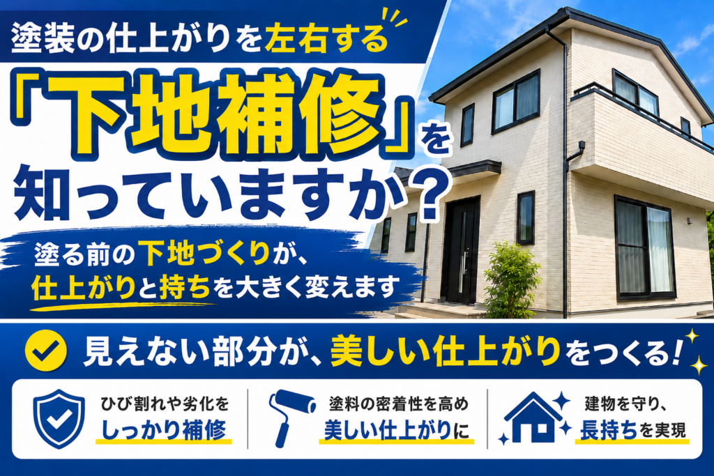塗装の仕上がりを左右する「下地補修」を知っていますか？