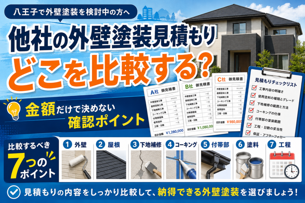 他社の外壁塗装見積もり、どこを比較すればいい？｜金額だけで決めないための確認ポイント