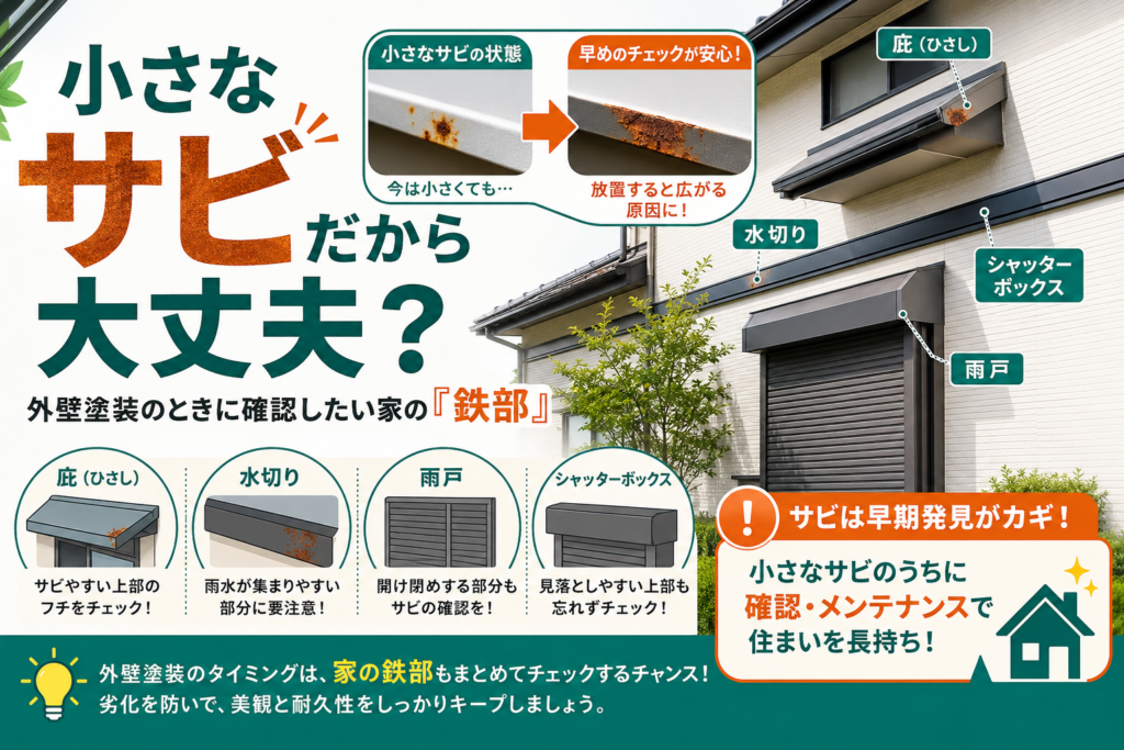 小さなサビだから大丈夫？｜外壁塗装のときに確認したい家の「鉄部」