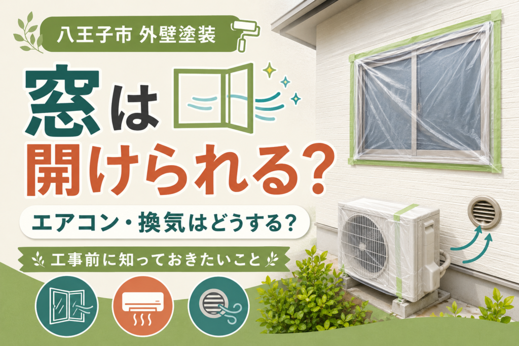 塗装工事中、窓は開けられる？エアコン・換気はどうする？