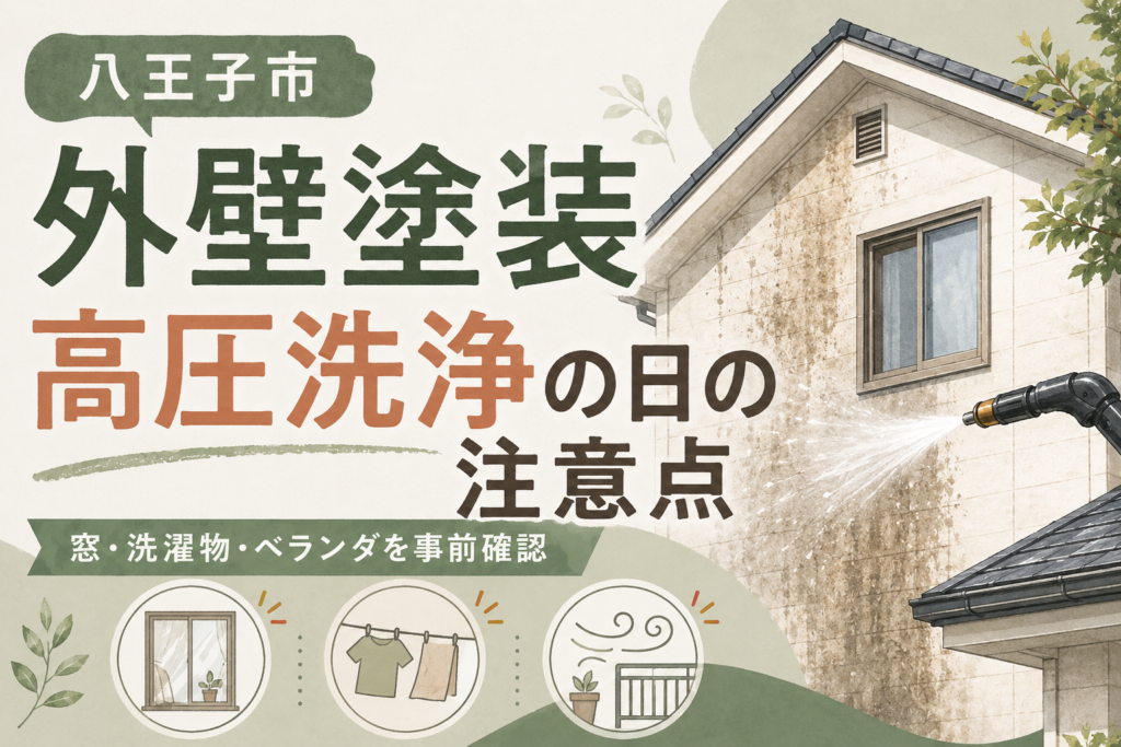 高圧洗浄の日は家の中で何に注意する？｜窓・換気口・洗濯物の確認
