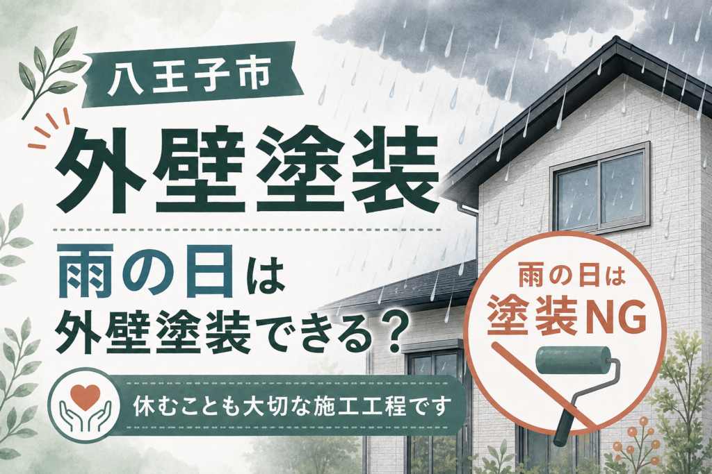 雨の日は外壁塗装できる？｜休むことも大切な施工工程です