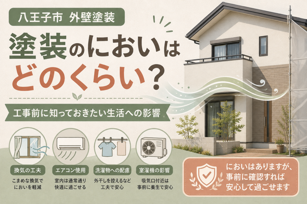 外壁塗装のにおいはどのくらい？｜工事前に知っておきたい生活への影響