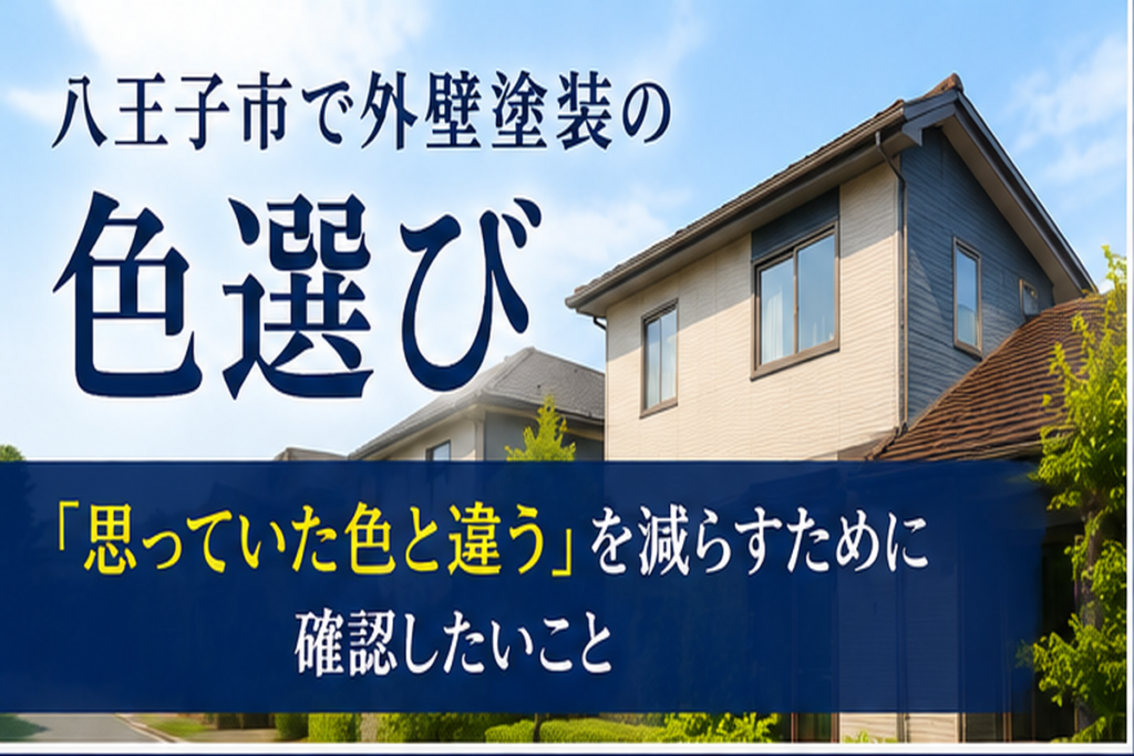 八王子市で外壁塗装の色選び｜「思っていた色と違う」を減らすために確認したいこと