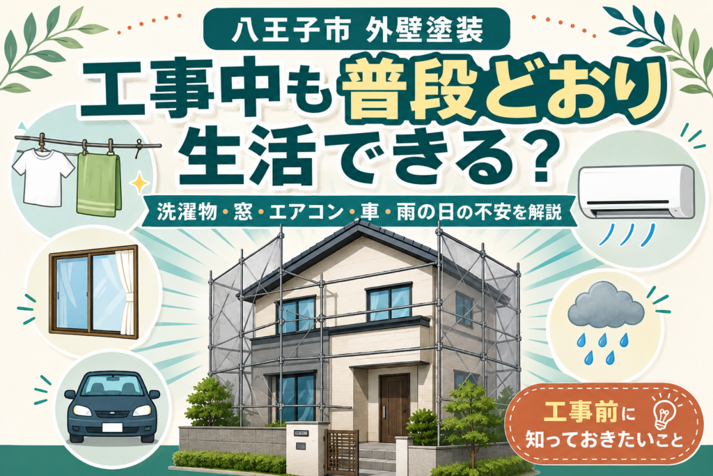 外壁塗装中は普段どおり生活できる？｜八王子市で工事前に知っておきたい生活への影響