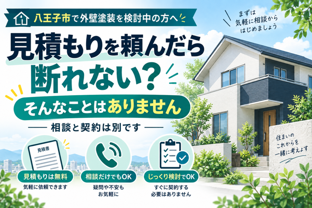 外壁塗装の見積もりを頼んだら、工事も頼まないといけない？｜相談と契約は別です