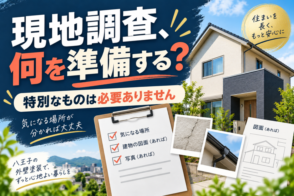 外壁塗装の現地調査前に何を準備すればいい？｜図面や昔の資料がなくても大丈夫