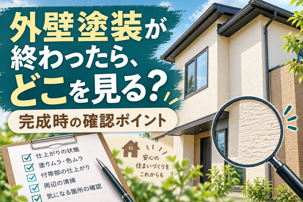 外壁塗装が終わったら、どこを見る？｜足場を外す前後に確認しておきたいポイント