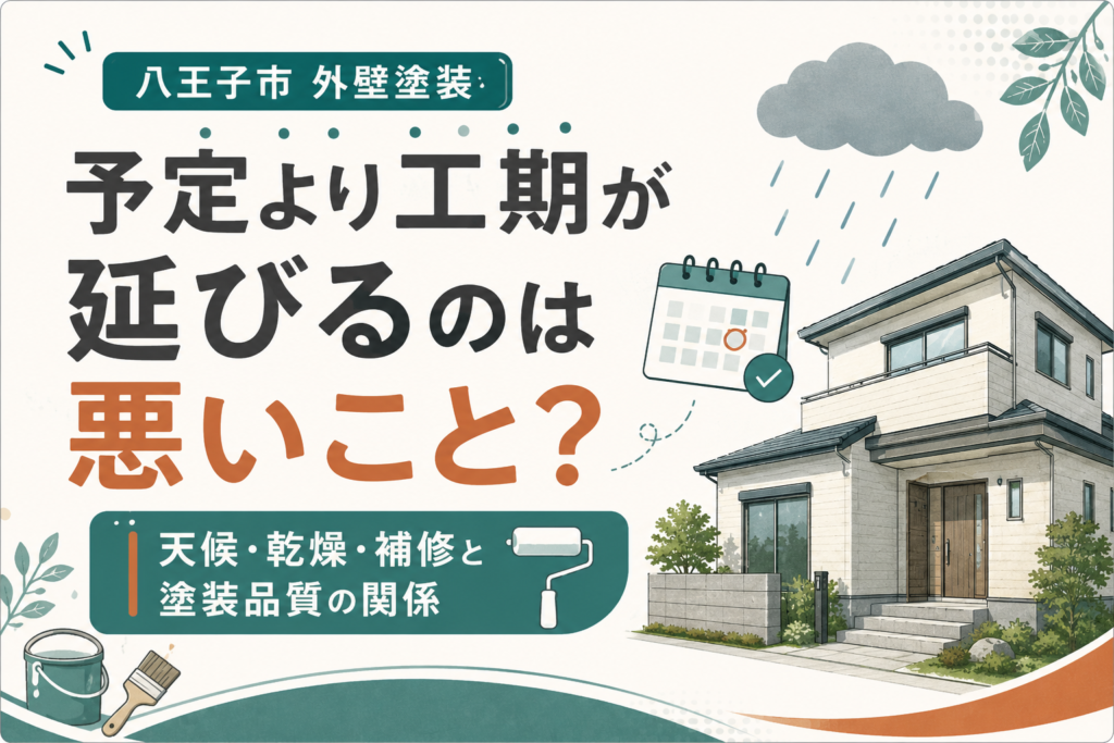 予定より工期が延びるのは悪いこと？｜天候・乾燥・補修と塗装品質の関係