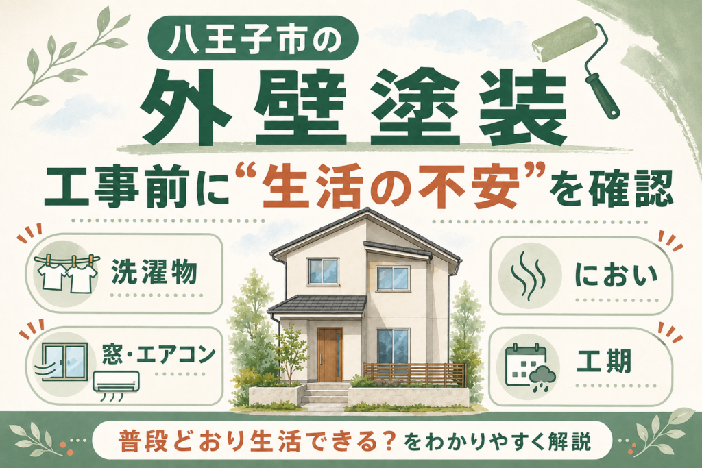 外壁塗装を頼む前に「生活面の不安」も全部聞いてください｜八王子市で塗り替えをご検討の方