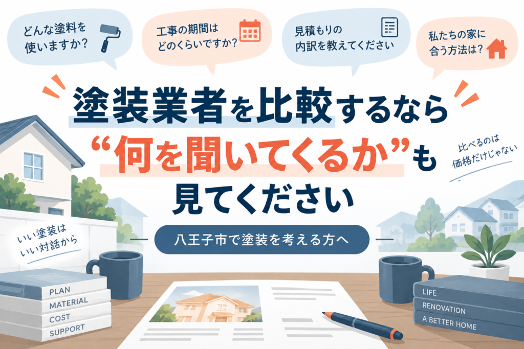 塗装業者を比較するなら「答え」だけでなく“何を質問してくるか”も見てください