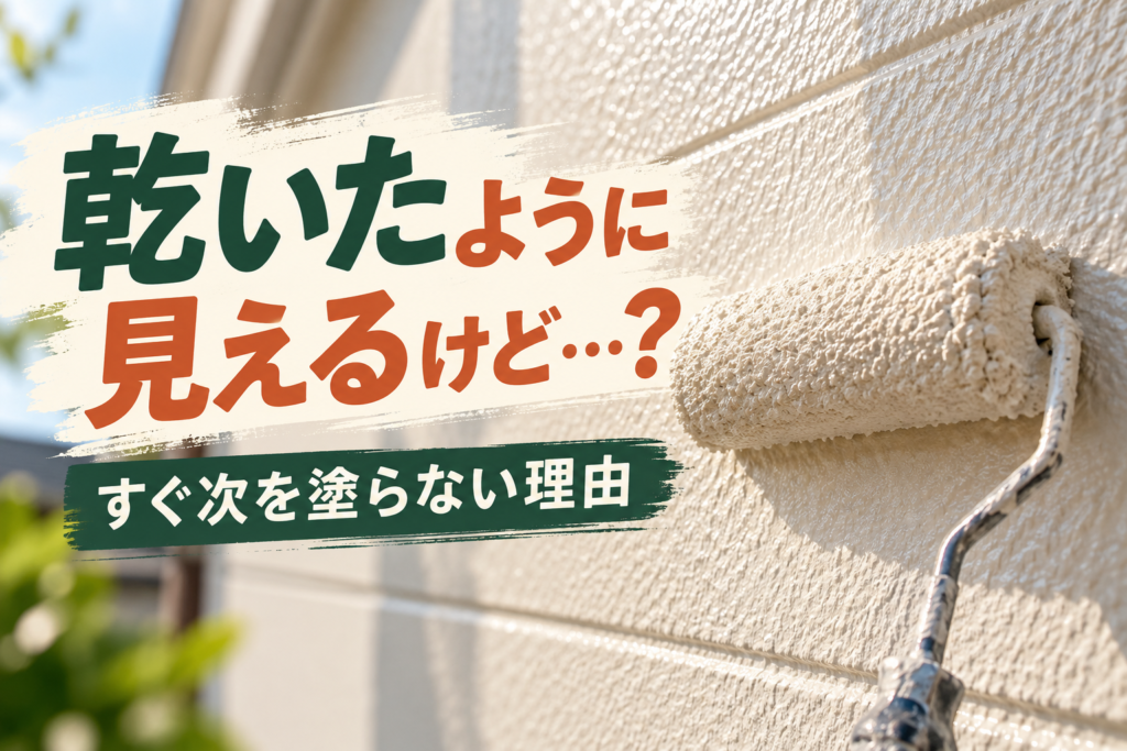 外壁塗装は「乾いたように見えたら」次を塗っていい？｜乾燥時間も大切な工程です