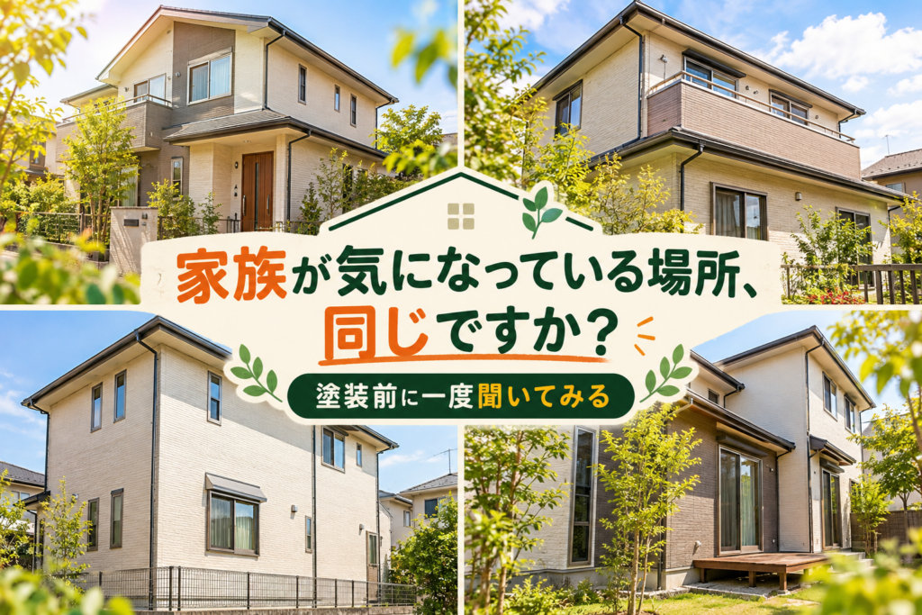 外壁塗装を考え始めたら「家族の気になる場所」を一度聞いてみてください
