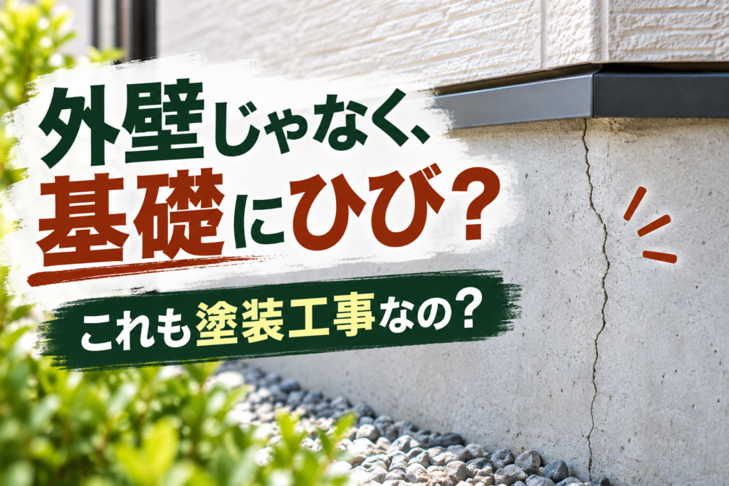 基礎にひび割れを見つけたら、外壁塗装で一緒に直すもの？｜まず場所と状態を分けて考えます
