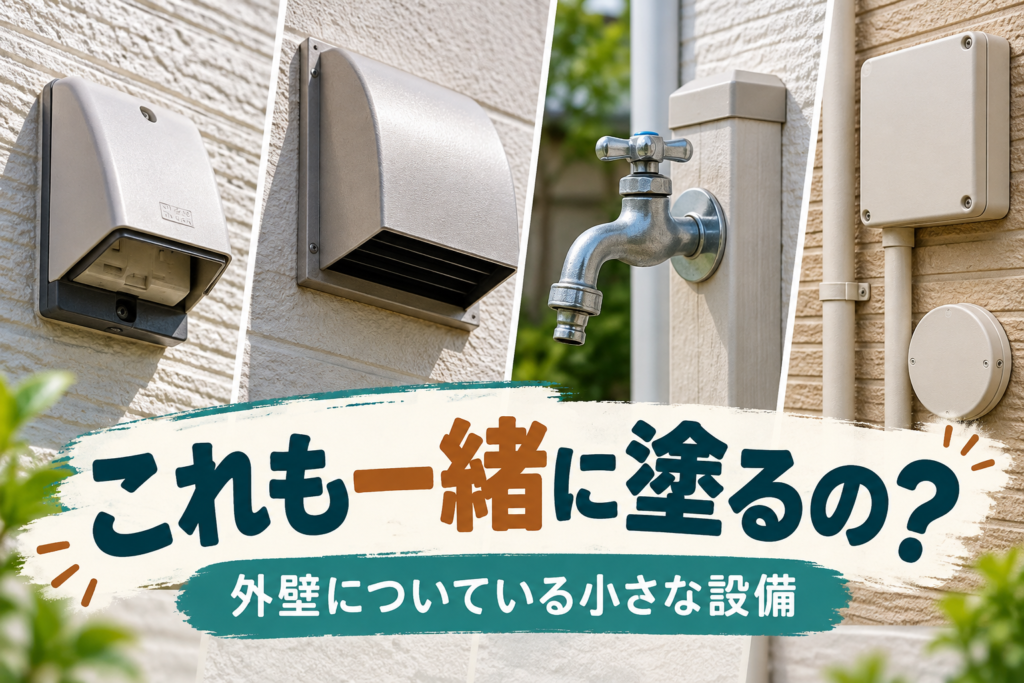 外壁についているコンセント・水栓・換気口｜塗装するときはどこまで養生する？