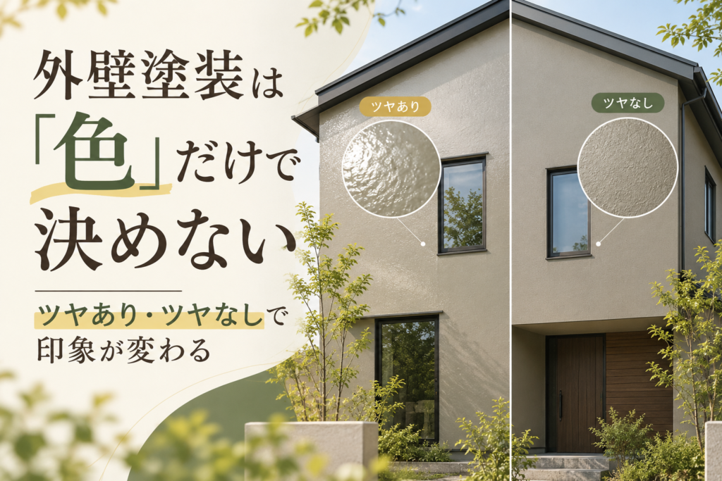 外壁塗装は「色」だけで決めない｜ツヤあり・ツヤなしで家の印象が変わることをご存じですか？