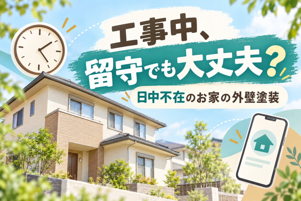 外壁塗装中、昼間は留守でも大丈夫？｜共働き・日中不在のお家の工事について