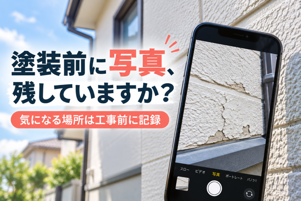 外壁塗装の前に「家の写真」を撮っておくと安心｜工事前の状態を残しておく理由